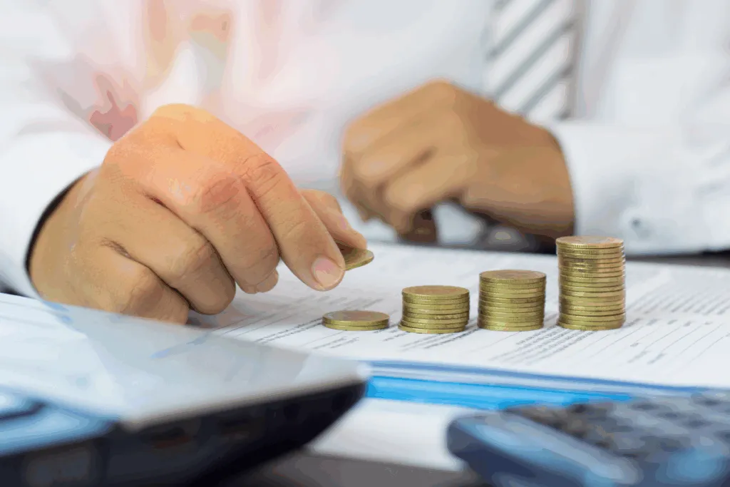 una persona contando el dinero que ha conseguido de invertir en las Letras del Tesoro